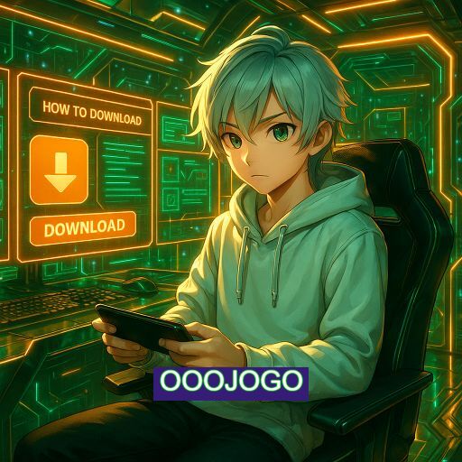 Imagem promocional do app oficial OOOJOGO destacando a conveniência de jogar cassino online pelo celular ou navegador