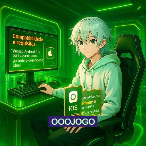 Imagem promocional do app oficial OOOJOGO destacando a conveniência de jogar cassino online pelo celular ou navegador