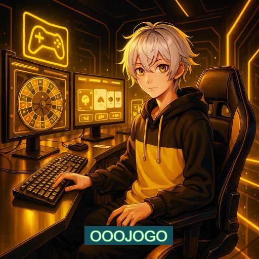 Imagem promocional do app oficial OOOJOGO destacando a conveniência de jogar cassino online pelo celular ou navegador